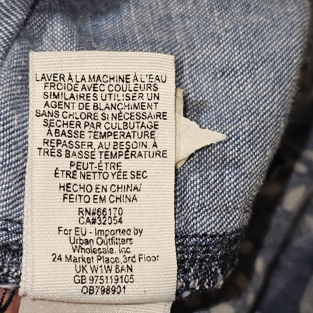 Free People ISLAND VIBES DISCHARGE TROUSERS IN BLUE - Picture 13 of 15